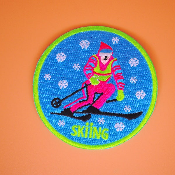 NEON 1980s 1990S Vintage Style Ski Patch