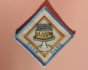 Birthday Cake Bake Vintage Patch