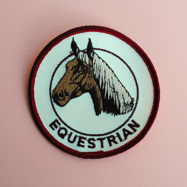 Vintage Equestrian Horse Circle Patch