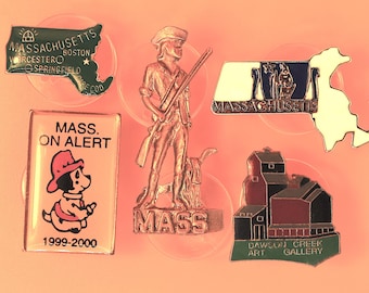 PICK ONE Massachusetts Boston Enamel Lapel Pin