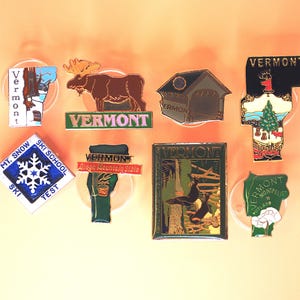 PICK ONE Vermont Mt Snow Ski Vintage Enamel Lapel Pin