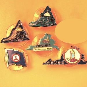 バージニア・ヴィンテージUSAエナメルラペルピン（1つ選択）