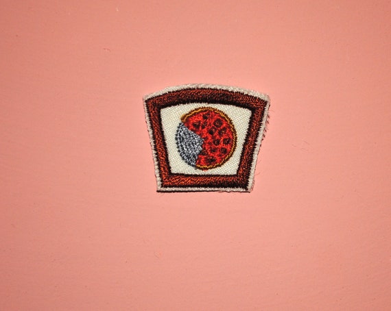 Pizza Pie Micro Mini Badge Vintage Patch