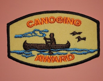 Canoe Canoeing Kayak Vintage Scout Patch