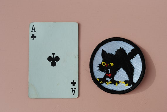 Scaredy Black Cat vintage patch - image 3