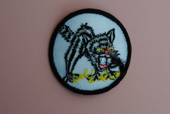 Scaredy Black Cat vintage patch - image 2