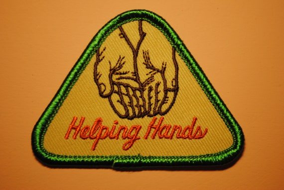Helping Hands Vintage Triangle Patch - image 1