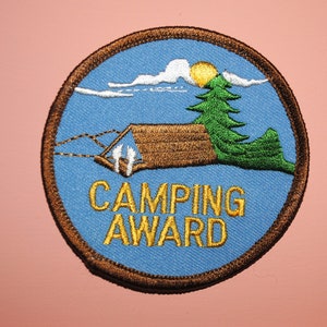 Camping Award Camper Camp Tent Vintage Scout Patch
