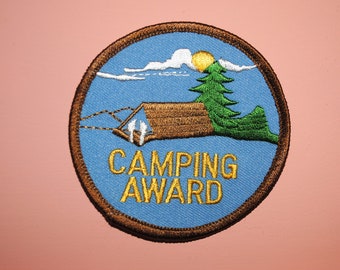 Camping Award Camper Camp Tent Vintage Scout Patch