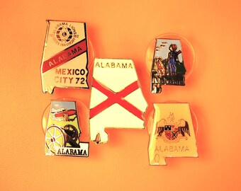 Alabama Vintage USA Enamel Lapel Pin PICK ONE