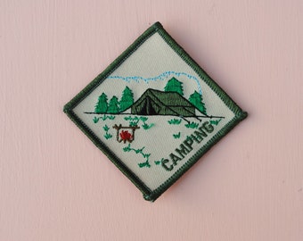 Vintage Diamond Camping Tent Patch Badge