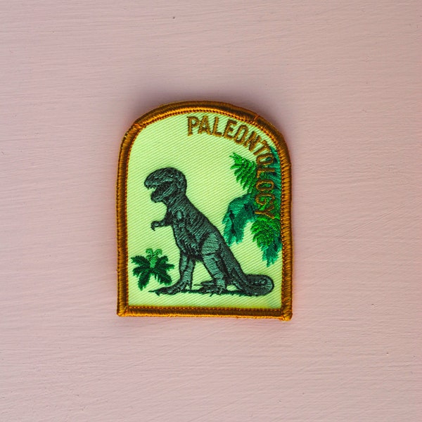 Vintage Paleontology T-Rex Dinosaur Patch