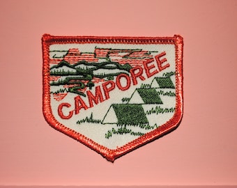 Camporee Tent Camping Camper Scout Vintage Patch