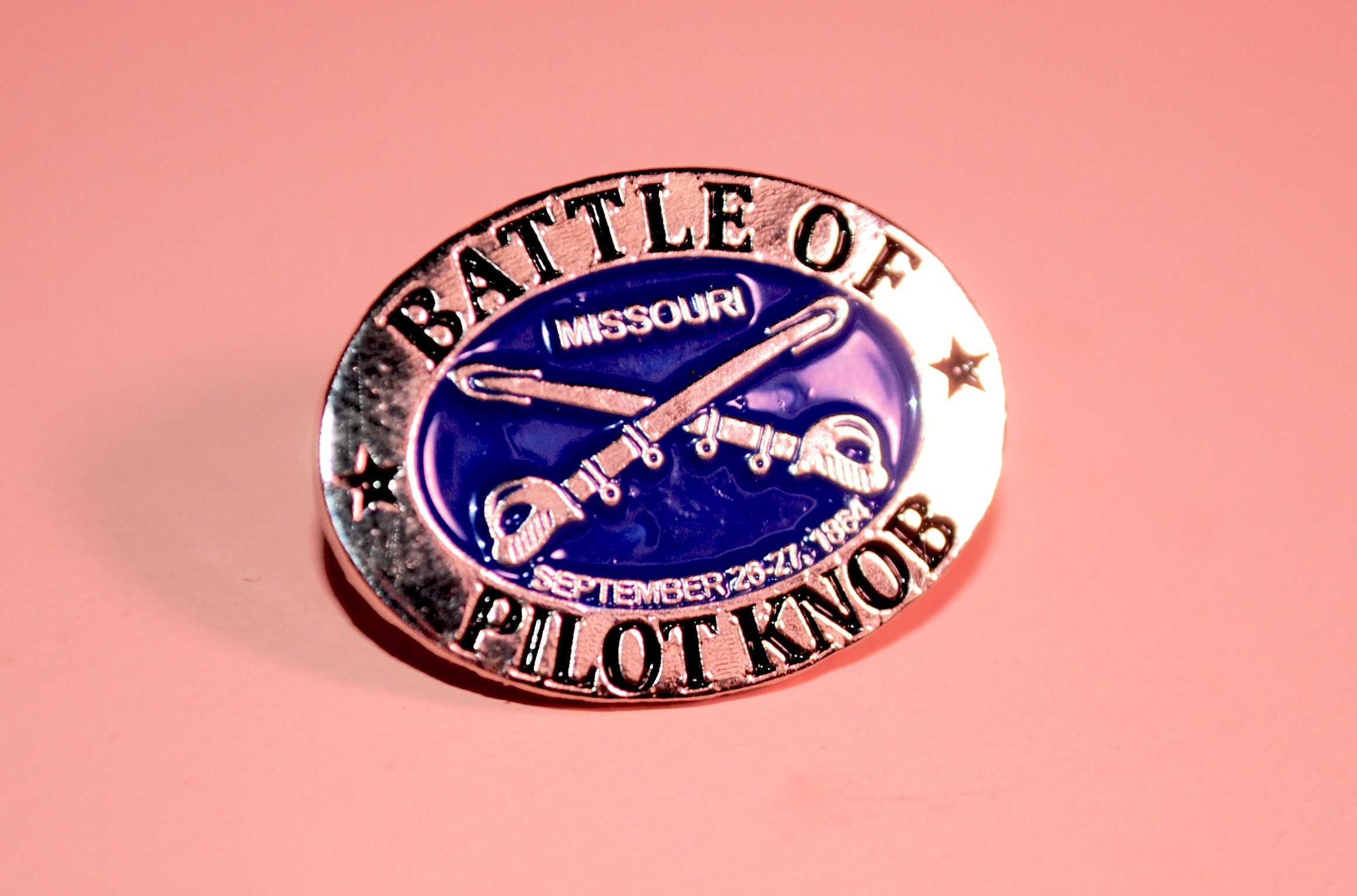 Civil War Battle of Pilot Knob Missouri Silver Enamel Lapel Etsy