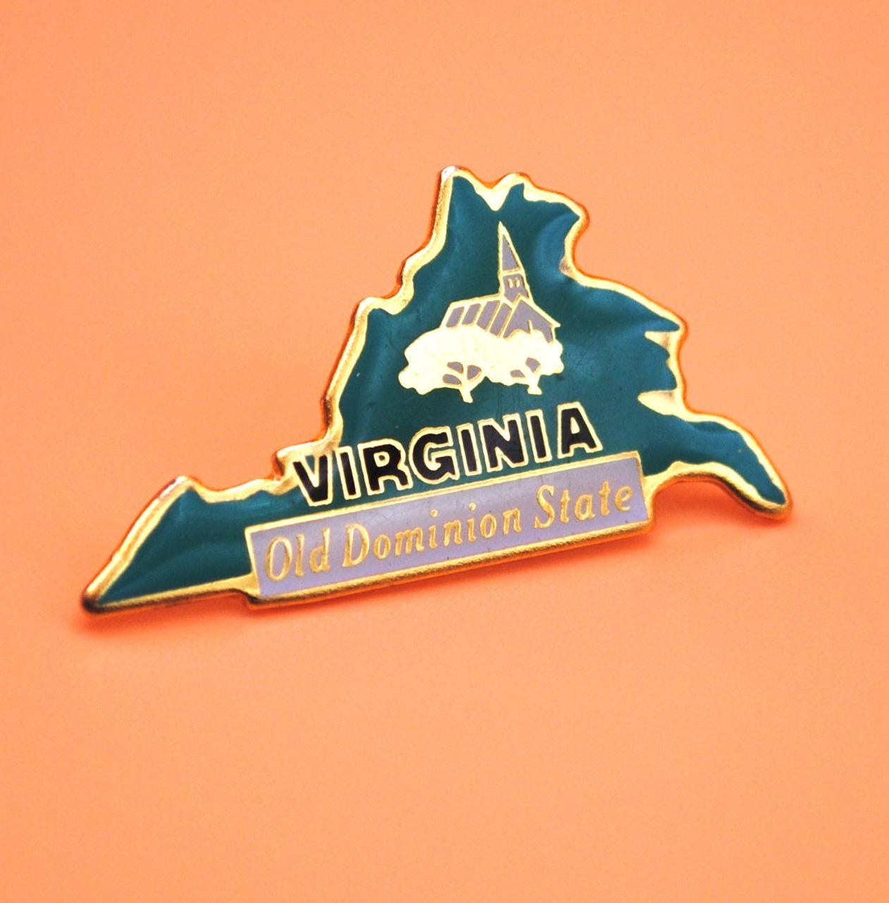 Virginia Old Dominion State Enamel Lapel Pin