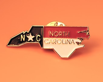 North Carolina Flag Enamel Lapel Pin