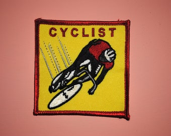 Cyclist Biker Bike Biking Vintage Patch