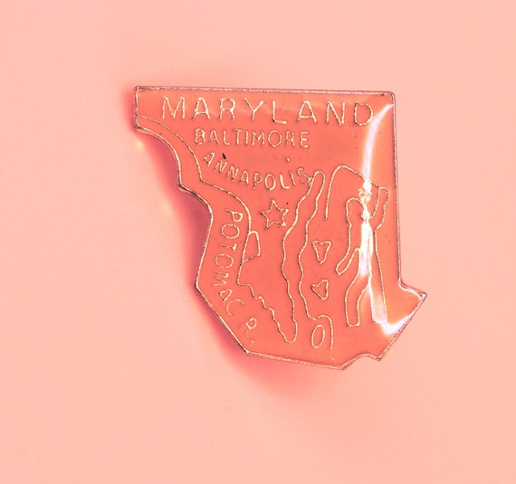 Maryland Vintage DC USA Enamel Lapel Pin Gem