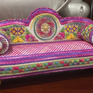 3D Canvaswork Embroidery - Chaise Royale - INSTANT DOWNLOAD