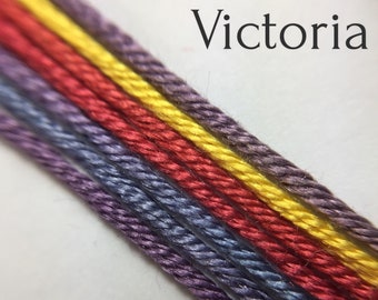 Hand dyed silk embroidery thread, 6-strand - Victoria