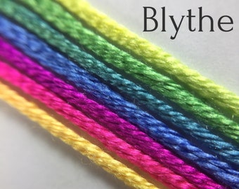 Hand dyed silk embroidery thread, 6-strand - Blythe