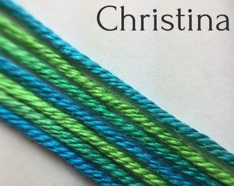 Hand dyed silk embroidery thread, 6-strand - Christina
