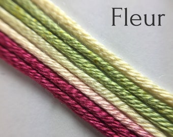 Hand dyed silk embroidery thread, 6-strand - Fleur
