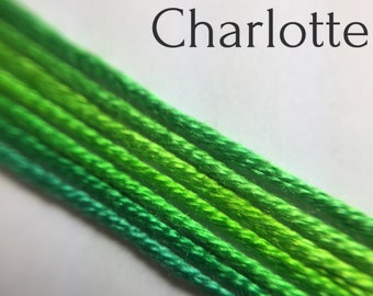 Hand dyed silk embroidery thread, 6-strand - Charlotte
