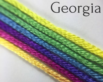 Hand dyed silk embroidery thread, 6-strand - Georgia
