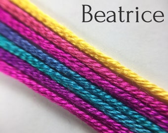 Hand dyed silk embroidery thread, 6-strand - Beatrice