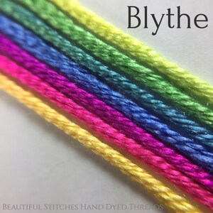 Handgefärbte Seide Stickgarn, 6-Strang - Blythe