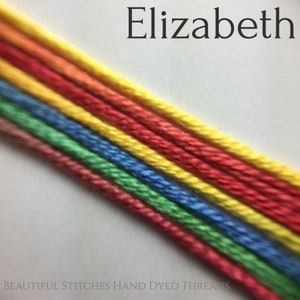Hand dyed silk embroidery thread, 6-strand - Elizabeth