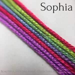 Handgefärbte Seide Stickgarn, 6-Strang - Sophia