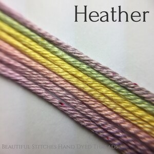 Handgefärbte Seide Stickgarn, 6-Strang - Heather