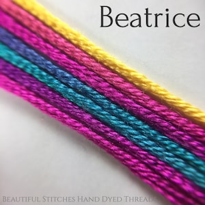 Handgefärbte Seide Stickgarn, 6-Strang - Beatrice