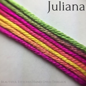 Handgefärbte Seide Stickgarn, 6-Strang - Juliana