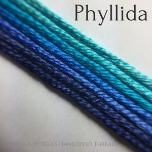 Handgefärbte Seide Stickgarn, 6-Strang - Phyllida