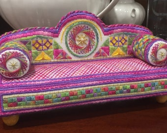 3D Canvaswork Embroidery - Chaise Royale - INSTANT DOWNLOAD