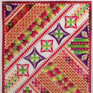 Canvaswork Embroidery Design - Perfectly Pretty - INSTANT DOWNLOAD