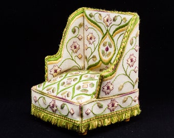 3D Canvaswork Embroidery - William Morris Chair - INSTANT DOWNLOAD