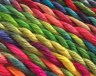 Discounted price for 10 or more skeins of hand dyed silk embroidery thread