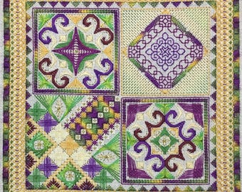 Canvaswork Embroidery Design - View from Venice - INSTANT DOWNLOAD