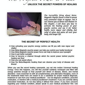 Metaphysical eBook. META-MAGNETIC POWER explains the hidden and latent potential of the mind and how to use it discerningly. image 6