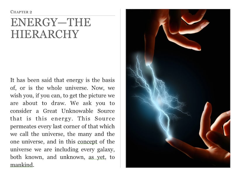 Spiritual eBook. ENERGY THE HIERARCHY. Information will 