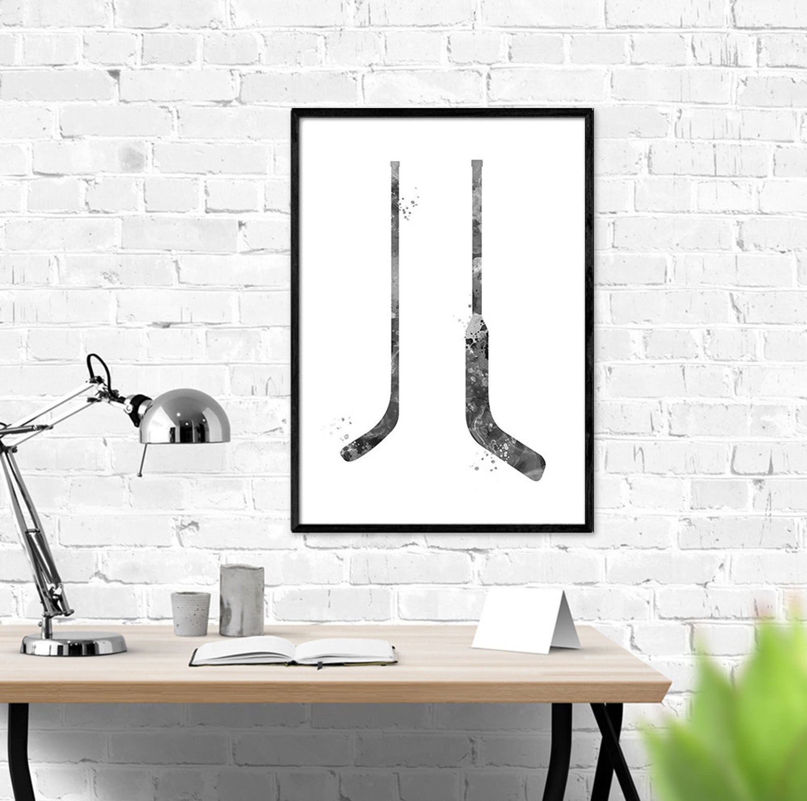 Ice Hockey Stick Print Digital Download Hockey Player Gift Etsy