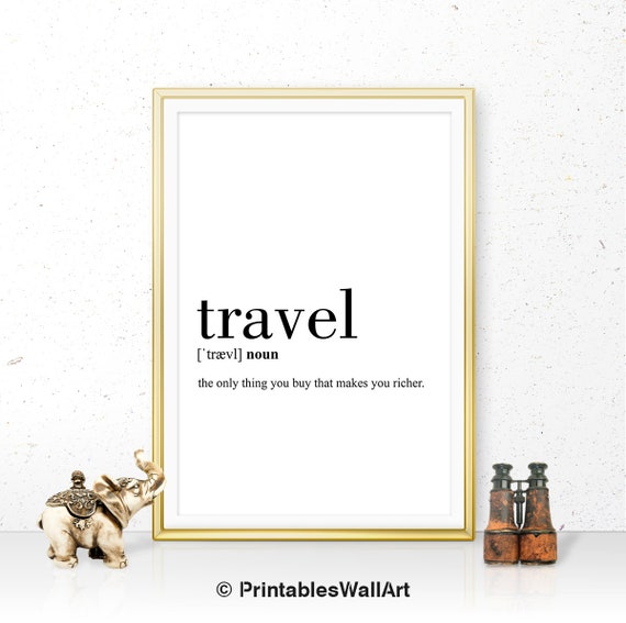 Travel Definition Print Definition Travel Printable Travel | Etsy