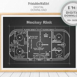 Ice Hockey Rink Printable Ice Hockey Rink Print Digital | Etsy