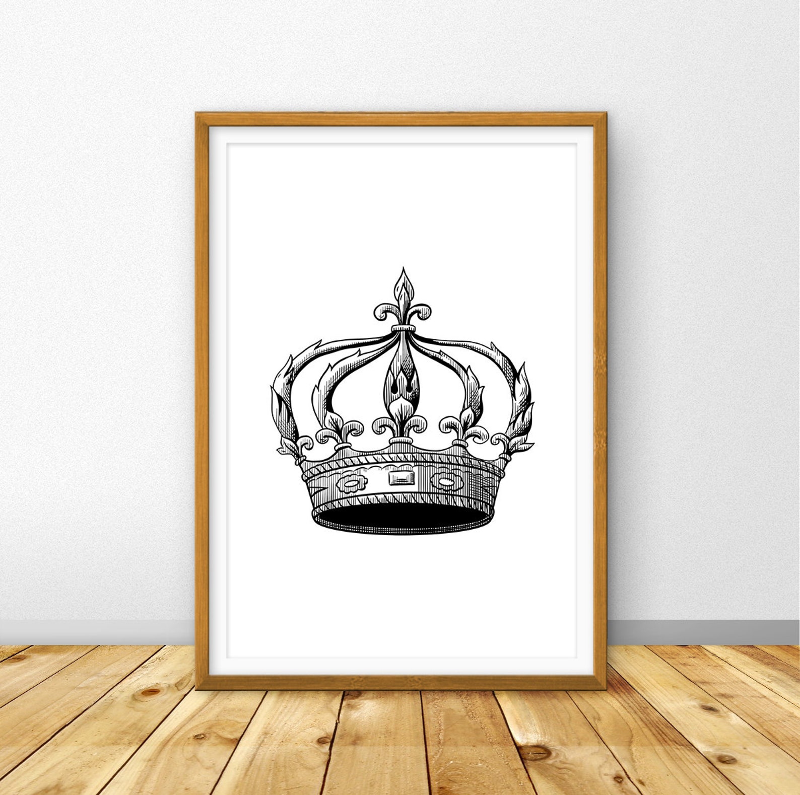 Queen Crown Print Digital Download Printable Crown Wall Art | Etsy