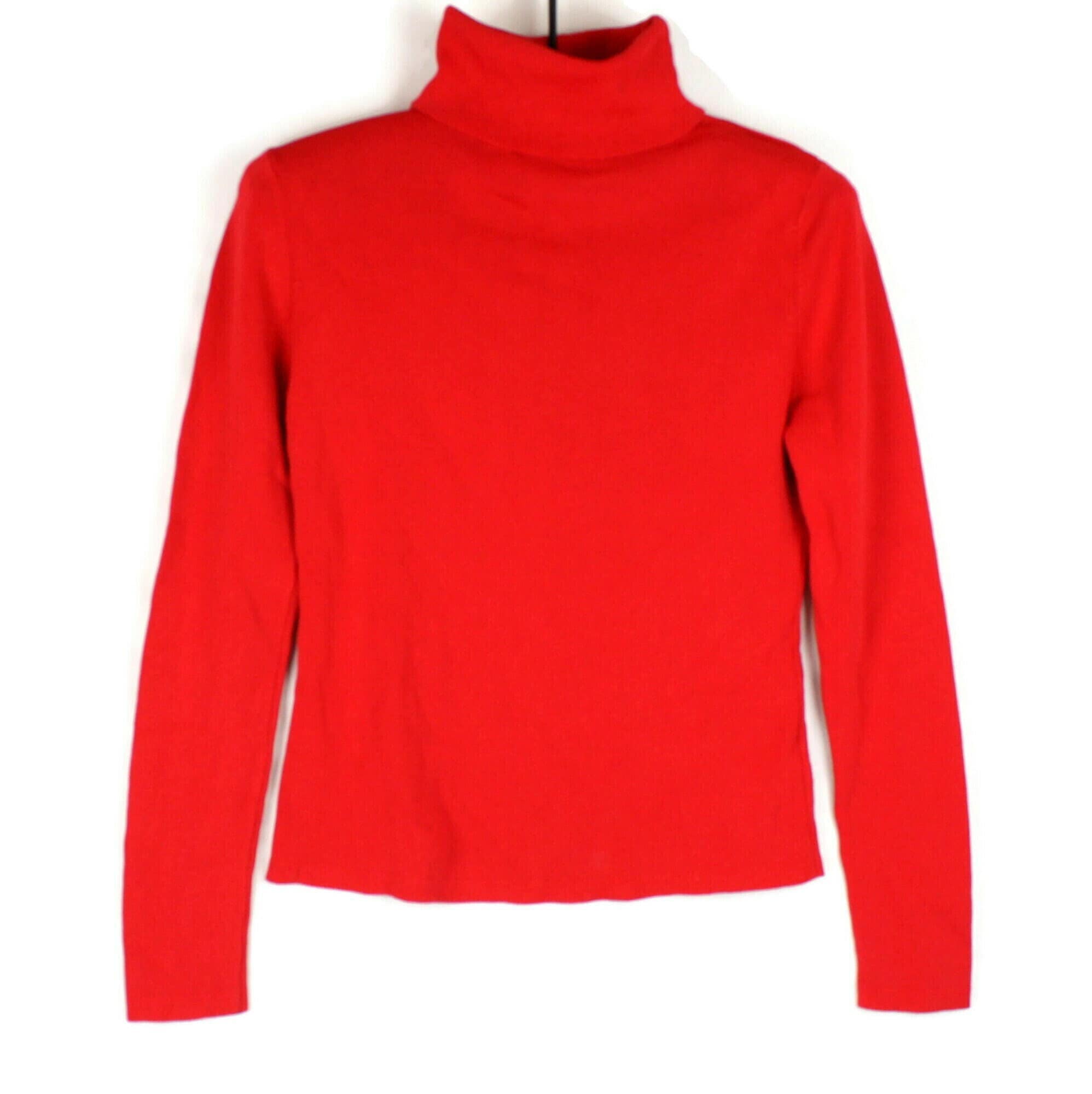 Red Knit Turtleneck Vintage 1990's Joseph A Size S