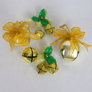 Jingle Bell Ornaments Brass 5 Pieces Brass Real Bells Christmas Holiday